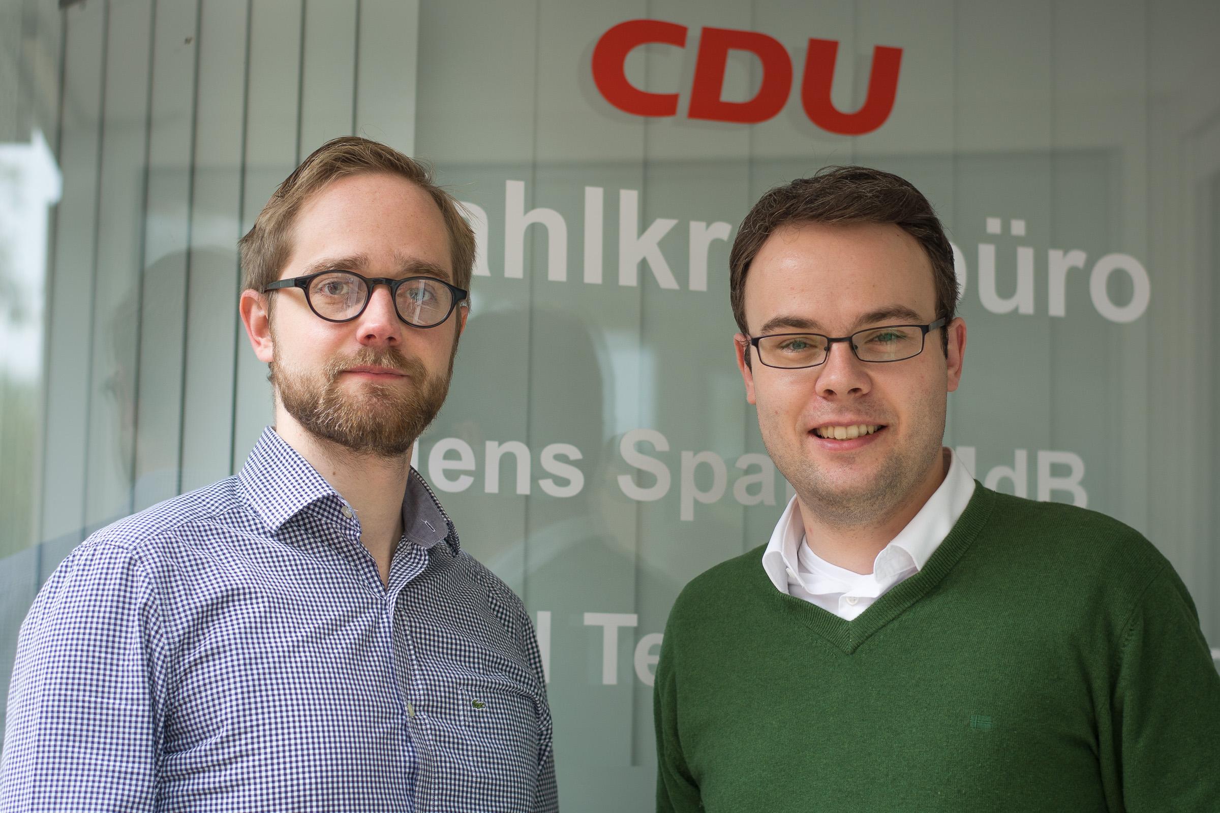 JU-Kreisvorsitzender Thomas Eusterfeldhaus (rechts) mit Michael Dust